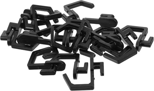 Beaupretty 20pcs Black Plastic Pegboard Hooks for Garage and Kitchen Storage, Multi-Purpose