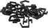 Beaupretty 20pcs Black Plastic Pegboard Hooks for Garage and Kitchen Storage, Multi-Purpose