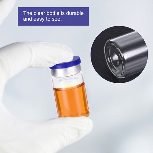 PATIKIL 200pcs 10ml Glass Vials, Small Empty Sample Bottles with Caps, Rubber Stopper for Lab Injection, Essential Oil