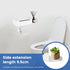 Hevtsde Toilet Paper Holder with Shelf - Carbon Steel Wipes Dispenser for Bathroom, Easy Cleaning No Drilling Wall