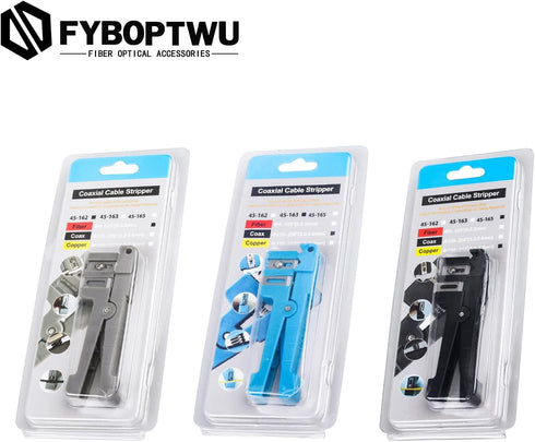 Coaxial Cable Stripping Cutter Tool, Coaxial Stripper and Cable Cutter Crimper, 3pcs Set