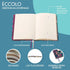Eccolo Medium Lined Journal Notebook, Flexible Cover, A5 Writing Journal, 256 Ruled Ivory Pages, 3 Ribbon Bookmarks