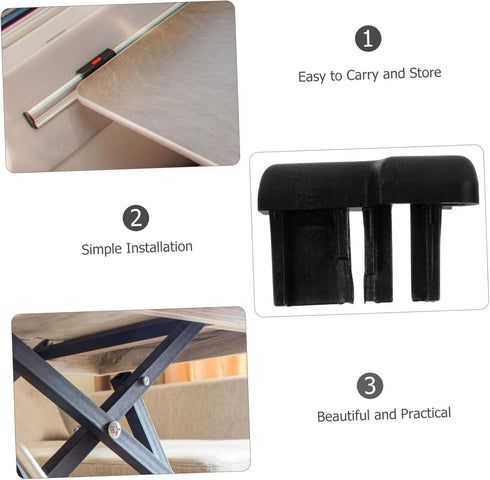 HOODANCOS 2pcs Foldable Table Leg Protectors Rv Floor Protectors Sturdy Material Compact Design for Versatile Use Rooms