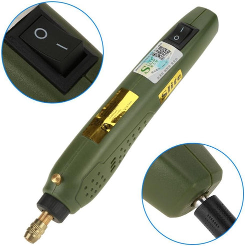 WALFRONT Mini Electric Drill Grinder Tool Set, Multifunctional Variable Speed Rotary Kit for Carving, Polishing,