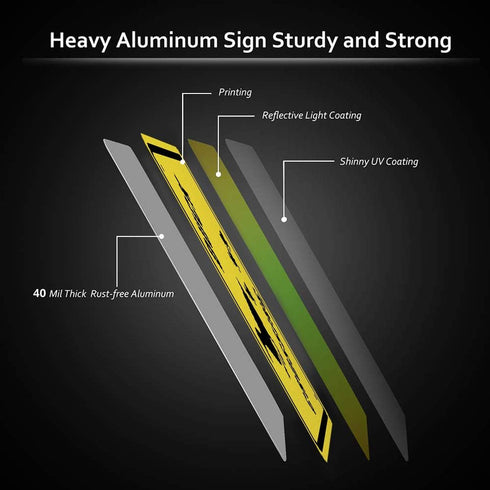 GLOBLELAND Duck Crossing Sign, 10x10 inch Aluminum Caution Sign, UV Protected Reflective Waterproof