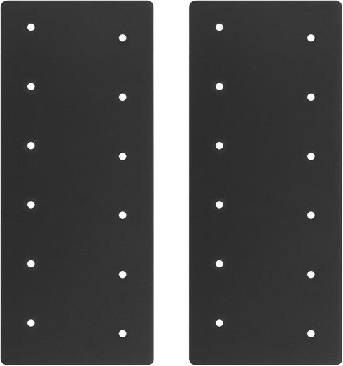 2 Pcs Post to Beam Joint Plates for 6x6 Lumber, Black Flat Brackets Timber Connectors, 5" W x 15-3/8" L, 3mm Thickness