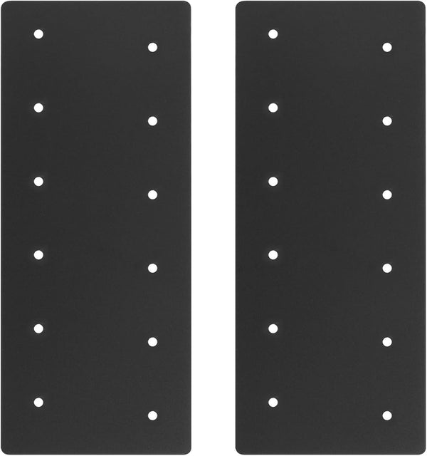 2 Pcs Post to Beam Joint Plates for 6x6 Lumber, Black Flat Brackets Timber Connectors, 5" W x 15-3/8" L, 3mm Thickness