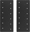 2 Pcs Post to Beam Joint Plates for 6x6 Lumber, Black Flat Brackets Timber Connectors, 5" W x 15-3/8" L, 3mm Thickness