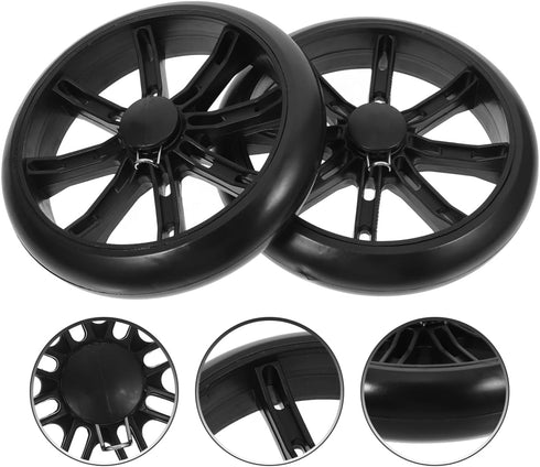 6.10 Inch Replacement Grocery Cart Wheels Heavy Duty Pu Utility Cart Wheels with Sturdy Construction and Climbing