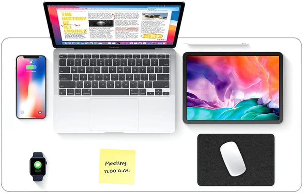 JanJunDec 17x36 Inch Multifunctional Clear Desk Pad Desk Mat for Desktop Laptop, Plastic