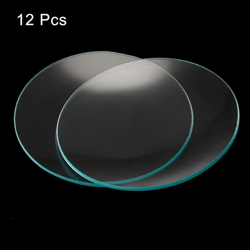 PATIKIL 80 mm Diameter Watch Glass, 12 Packs Beaker Cover with Smooth Edges for Laboratory Use