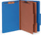 Blue Summit Legal Size Classification Folders - 2 Dividers, Dark Blue, 10 Pack
