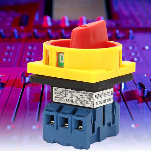 Load Circuit Breaker Switch, 25A/32A 3-Pole Rotary Cam On-Off Power Switch for Industrial Use, 32A Circuit Breaker