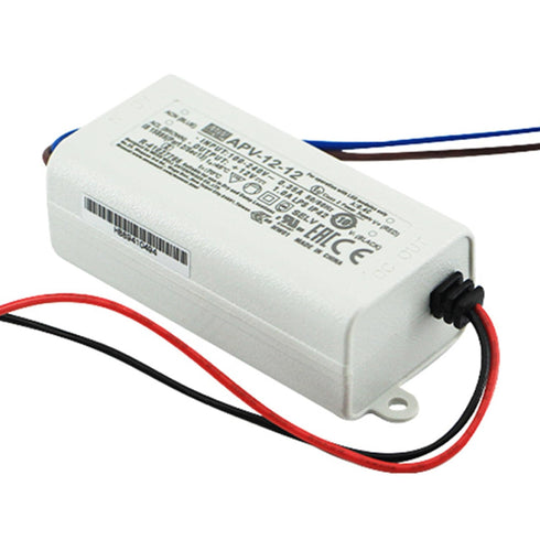 DineDeck APV-12-12 12W 12V 1A Single Output AC/DC Switching Power Supply - Universal Input, Compact Design - Ideal
