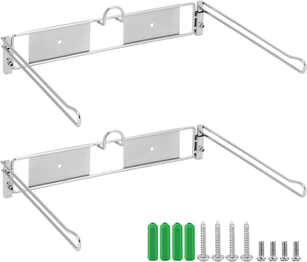 QWORK T-Shirt Bag Rack Holder - 2 Pack Versatile Stand for Grocery Stores, Kitchens, and Retail