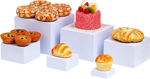 Generic LESSF 6pcs Buffet Risers, Food Risers for Buffet Table Display Stand Shelf,