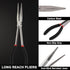 6PCS Set, 11" 45 90 5/16", 1/2" 3/4" Mayouko Extra Long Reach Pliers Straight, and Bent Nose, and Circle Nose Pliers