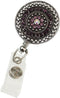 Retractable Badge Holder 32" Fashionable Badge Reel for Office Workers, Teachers, Nurses, Razzle Dazzle Purple