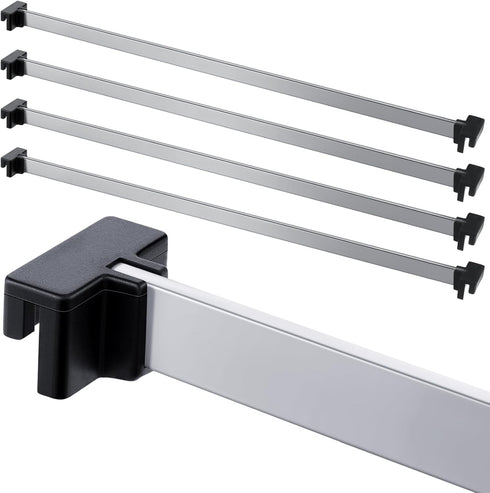 Epakh 8 Pieces Metal Hanging File Rail Clip Set for File Storage, 4 Cabinet Rails for Hanging File Folder Frame