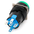 Baomain 5/8" 16mm Push Button Switch Momentary Round Cap LED Lamp, 5 Pack, Red Yellow Orange Blue Green Light DC 24V
