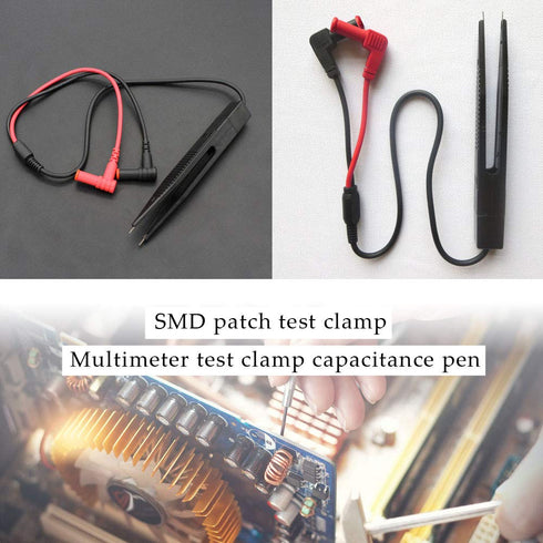 2PCS SMD LCR Chip Test Clip for Capacitance Inductor Resistance Test Clip Meter Lead Probe Multimeter Tweezer