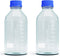 1000ml Borosilicate Glass Storage Bottles, 2pcs Round Media Storage with GL45 Blue Screw Cap for Safe Probe Storage