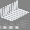 Alise 8 Pack Floating Shelf Brackets,White Heavy Duty L Bracket Corner Brace,Stainless