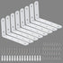 Alise 8 Pack Floating Shelf Brackets,White Heavy Duty L Bracket Corner Brace,Stainless
