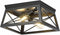 Pynsseu Industrial Ceiling Light, 2 Lights Farmhouse Semi Flush Mount Ceiling Fixture
