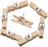 Tupalizy Wooden Clips Push Pins, Clothespins for Cork Boards, 20PCS for Photos and Craft Projects
