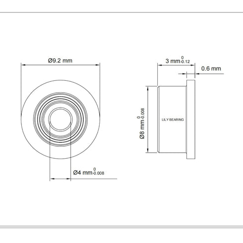 MF84ZZ 5PCS Flange Ball Bearing 4×8×3mm Double Metal Shielded Flanged Bearing Chrome Steel ABEC-1(P0) Z2 Miniature Deep Groove Ball Bearing for Industrial Machine, Power Tools