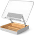 HUMANCOZY Counter, Book Stand with Storage, Book Holder for Reading Hands Free, Wooden Cookbook Stand for Kitchen