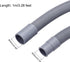 MECCANIXITY Washing Machine Drain Hose Extension Kits 3.28ft Gray for Washing Machine with Extension Adapter, U-Bend Hose Holder, 2 Clamps