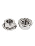 SpzcdZa M6 1mm 304 26PCS x Thread Stainless Steel Serrated Flange Metric Hex Lock Nuts