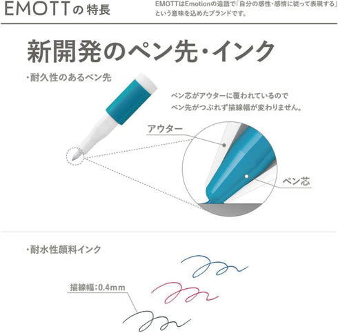 Uni EMOTT No.10 5 Colors Set, Botanical Color (PEMSY5C.NO10)