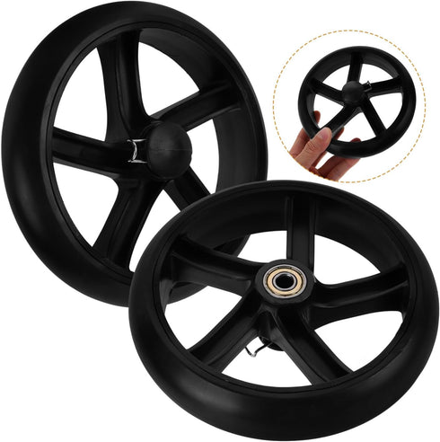 2pcs Holibanna Laundry Cart Wheels Replacement Rolling Cart Wheel Easy to Install Wear-resistant Design