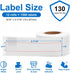 LW Label Compatible Dymo 30327 1-Up File Folder White Paper Labels 9/16" x 3-7/16", 130 Stickers per Roll, 12 Rolls