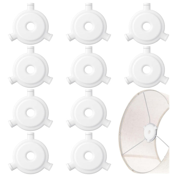 Bruislard 10 Pack Lamp Shade Adapter Ring, E27 to 3/7" Lampshade Reducer Rings,