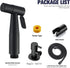 ZLOCYIVHE Set Set Handheld Bidet Sprayer Kit, Black Toilet Bidet Faucet, Wall Mounted Stainless Steel Bathroom Cloth