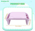 6 (19.6" 9.8" 7" Pcs Kids Lap Desk Tray, Plastic Breakfast Laptop Trays with Side Pockets, Portable Stackable Lap Bed