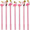 Maydahui 28PCS Cute Crown Flamingo Shaped Rollerball Pens Black Gel Ink for Office School Home