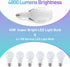 ORALUCE Super Bright LED Light Bulb 40W, ED90 E26 500W Equivalent, 4000K Neutral White 4800LM, 1 Pack