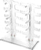 Lamoutor 2 Row Transparent Sunglasses Rack Holder - Glasses Display Stand