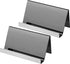 Maxdot 2 Pack Stainless Steel Business Card Holders, Desktop Credit Name Card Display Organizer for Office Home (Black)