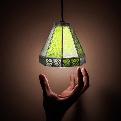 Angoily Vintage Green Glass Lampshade for Pendant Light - Mediterranean Style Replacement Shade for Restaurant Bar Home