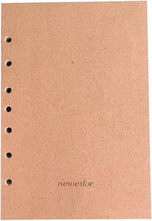 Dotted Filler Paper Pack of 100 Sheets, 7 Hole Punched Planner Refills, 5 1/2 x 8 1/2 Inches, Fit 3 or 7 Ring Mini