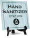 Signs ByLITA Hand Sanitizer Station, Wood Color, Square Table Sign (5" x