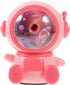 SEWACC Hand Crank Pencil Sharpener Cartoon Astronaut Spaceman Shaped Manual Sharpener for Colored Makeup Pencils Pink
