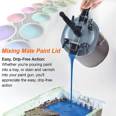 XINHNMUU 2 4L PCS Mixing Mate Paint Lid Kit, Paint Can Pouring Spout with Better Sealing Effect, Universal Paint