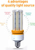 2 Pack 60W LED Corn Light Bulb 7500 Lumin 600W Replacement E26 Cool Daylight White Color for Indoor Outdoor Building Appliction, 2 Count (Pack of 1) by New Sunshine